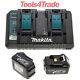 Makita Bl1830 18v Lxt Li-ion 3.0ah Twin Batteries With Dc18rd Dual Port Charger