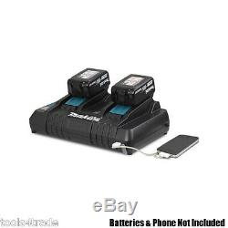 Makita BL1830 18V LXT Li-Ion 3.0Ah Twin Batteries with DC18RD Dual Port Charger