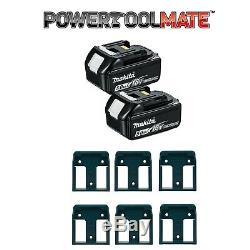 Makita BL1850 18V LXT 5.0Ah Li-Ion Battery Twin Pack With 6 Pack Battery Holders