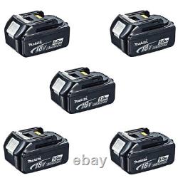 Makita BL1850X5 18V 5.0Ah LXT Li-ion Genuine Makstar Battery (Pack of 5)