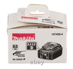 Makita BL1860B 18v 6.0Ah Li-ion LXT Battery Pack Genuine UK Boxed