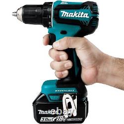 Makita DDF485RTJ 18V LXT Lithium Ion Brushless Drill Driver 2 Speed Bare 2x5ah
