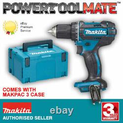 Makita DHP482Z 18v LXT Li-Ion Combi Drill 2 Speed Body Only + Makpac 3 Case