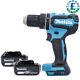 Makita Dhp485 18v Lxt Cordless Brushless Combi Drill With 2 X 5.0ah Batteries
