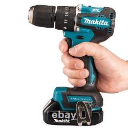 Makita DHP487 18V LXT Lithium Brushless Combi Hammer Drill Sub Compact 1 x 3AH