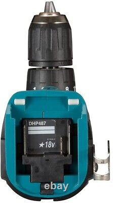 Makita DHP487 18V LXT Lithium Brushless Combi Hammer Drill Sub Compact 1 x 3AH