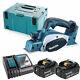 Makita Dkp180 Lxt 18v Li-ion 82mm Planer With 2 X 6ah Batteries, Charger & Case