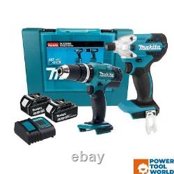 Makita DLX2336S 18v LXT Cordless Combo Kit DTD156 Impact Driver & DHP453 Comb