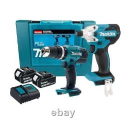 Makita DLX2336SF 18v LXT Twin Kit DHP453 Combi DTD56 Impact Drill 2 x 3.0Ah