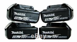 Makita DLXFFX7PC 18v 4x5.0Ah LXT Li-ion 7pc Power Tool Kit