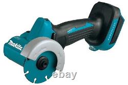 Makita DMC300Z 18V LXT Brushless 76mm Compact Cut Off Saw + 3 Blades + Dust Ext