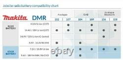 Makita DMR109W DAB LXT CXT 10.8v 18v White LI-ion Job Site Radio +18v Battery