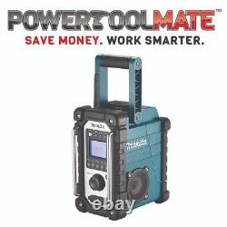 Makita DMR116 Site Radio Blue Lithium ION AM FM 7.2- 18v 240v LXT G Series +Plug