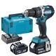 Makita Dhp484rtj 18v Lxt Brushless Combi Drill 2 X 5.0ah Batteries Charger Case
