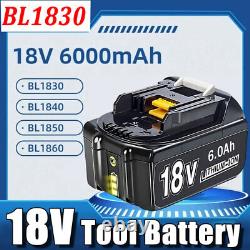 NEW 6.0AH For Makita BL1860 Battery BL1850 LXT 18V Li-ion 8Ah Battery BL1830