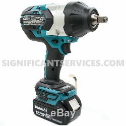 New Makita XWT08Z 18V LXT Li-Ion Brushless 1/2 in Impact Wrench 5.0 Ah Batteries