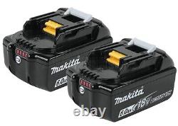 Twin-pack Makita BL1860B-2 18-Volt 6.0 Amp Hour li-ion LXT Battery Genuine 6Ah