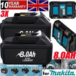UK BL1830 for Makita 18V 8.0Ah LXT Li-ion Battery BL1830 BL1850 BL1860 / Charger