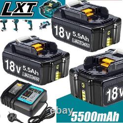 UK BL1860B 18V 6.0Ah LXT Li-ion Battery for Makita Battery BL1830 BL1845 Charger