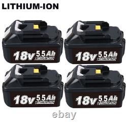 Upgraded BL1860B 18V 5.5Ah LXT Li-ion Battery for Makita Battery BL1830 Charger