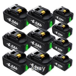 1 ~ 10Pack pour Makita 18V 6.0Ah LXT Li-Ion BL1830 BL1850 BL1860 Batterie sans fil