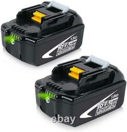 18V 5.0Ah Pour Batterie Makita LXT BL1850B BL1830B BL1815N Chargeur Li-ion