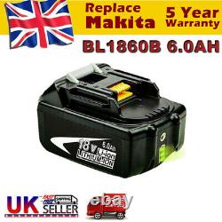 18V 5AH/6AH Pour Batterie Originale Makita Li-Ion BL1850B BL1860 BL1890 Chargeur LXT