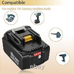 18V 5AH/6AH Pour Batterie Originale Makita Li-Ion BL1850B BL1860 BL1890 Chargeur LXT