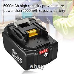 18V 5AH/6AH Pour Batterie Originale Makita Li-Ion BL1850B BL1860 BL1890 Chargeur LXT