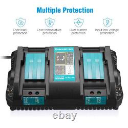 18V 5AH/6AH Pour Batterie Originale Makita Li-Ion BL1850B BL1860 BL1890 Chargeur LXT