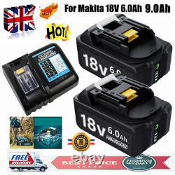 18v 6ah Li-ion Lxt Batterie Pour Makita Bl1850 Bl1860 Bl1830 194205-3 Cordless Uk