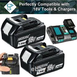 2 PACK POUR MAKITA 18V 7.0Ah BATTERIE LXT LI-ION BL1860 BL1850 BL1840 CHARGEUR