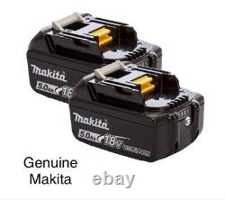 2 Véritables Batteries Makita Bl1850b 18v 5.0ah Li-ion Lxt Avec Indicateur De Charge