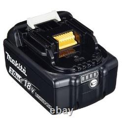 2 x Véritable batterie au lithium Makita 18V 3.0Ah LXT BL1830 + chargeur rapide DC18RC