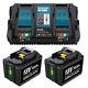 2x Pour Makita Bl1860 18v 6.0ah Batterie Lithium-ion Lxt Bl1850 Bl1830/chargeur Uk