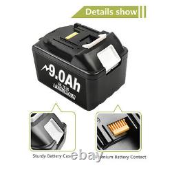 2x 9ah 18v Pour Makita Bl1850 Lxt Li-ion Batterie Bl1840 Bl1830 Bl1860 194205-3 Uk