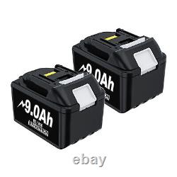 2x Batterie BL1860B 18V 9Ah LXT Li-ion pour Batterie Makita BL1830 BL1890 Chargeur