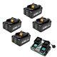 4x 1x Pour Batterie Makita 18v 5.0ah 6.0ah Bl1830 Bl1850 Bl1860 Li-ion Lxt/chargeur