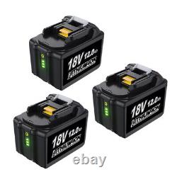 4X / 1X pour batterie Makita 18V Li-ion 12.0Ah BL1830 BL1850 BL1860 haute capacité