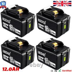 4X Batterie BL1860 18V 6Ah 9Ah 12Ah LXT Li-ion pour chargeur de batterie Makita BL1830