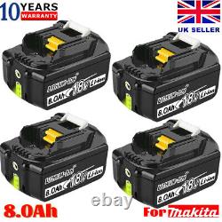 4x Pour La Batterie Li-ion Makita 18v 9.0ah Lxt Bl1830 Bl1840 Bl1850 Bl1860 / Chargeur