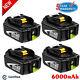 4x Pour Makita 18v Li-ion Batterie 6ah Bl1830 Bl1840 Bl1850 Bl1860 Lxt Avec Led