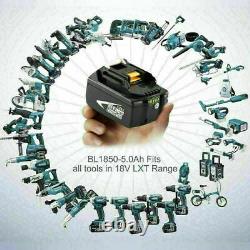 5.5ah Makita Remplacer Batterie 18v Li-ion Pour Bl1850b Bl1860 Bl1815 Lxt Led 2 Pack