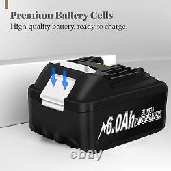 6.0ah Pour Makita Bl1860b 18v Li-ion Lxt Makstar Batterie Bl1850 Bl1830 Bl1815 Led