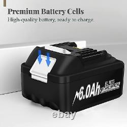 6x Pour Makita 18v 6ah Li-ion Lxt Batterie / Chargeur Bl1860 Bl1850 Bl1830 Bl1840