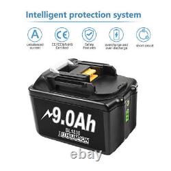 9.0Ah pour batterie Li-ion Makita 18V / Chargeur BL1850 BL1860 BL1830 BL1815 LXT400