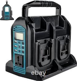 Alimentation électrique portable onduleur 4 ports adaptateur de courant pour batterie Makita 18V LXT