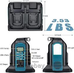 Alimentation électrique portable onduleur 4 ports adaptateur de courant pour batterie Makita 18V LXT