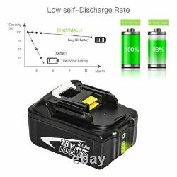 Authentique pour batterie/chargeur Makita BL1860 BL1830 BL1850 6/9Ah 18V Li-ion LXT 4X