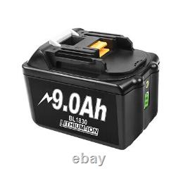 BL1860 pour batterie Makita 18V 9,0 Ah 6 Ah LXT Li-ion BL1830 BL1850 BL1860 / Chargeur